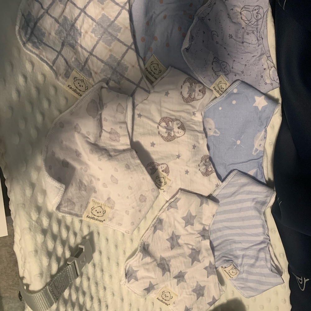 Koala Baby Blue and White Bib Set